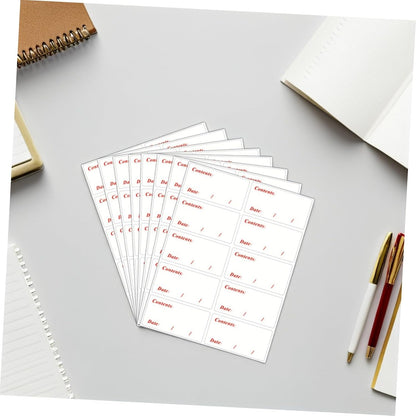 Waterproof Food Date Stickers Labels for Containers, 400pcs Self-Adhesive Removable Refrigerator and Freezer Storage Labels for Home and Restaurant Use
