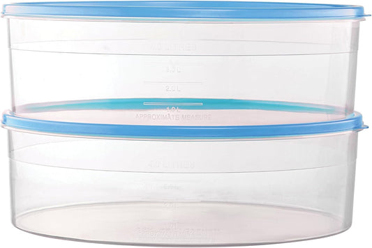 2 Pack Pie Carrier Cake Storage Container with Lid | 10.5" Large Round Plastic Cupcake Cheesecake Muffin Flan Cookie Tortilla Holder Storage Containers Airtight | Pie Keeper Transport Container