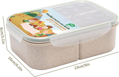 MISS BIG® Bento Box,Bento Box Adult,Lunch Box,Leak Proof Lunch Containers,No BPAs and No Chemical Dyes Bento Lunch Box,Dishwasher and Microwave Safe Lunch Containers for Adults(1900ml Gray)