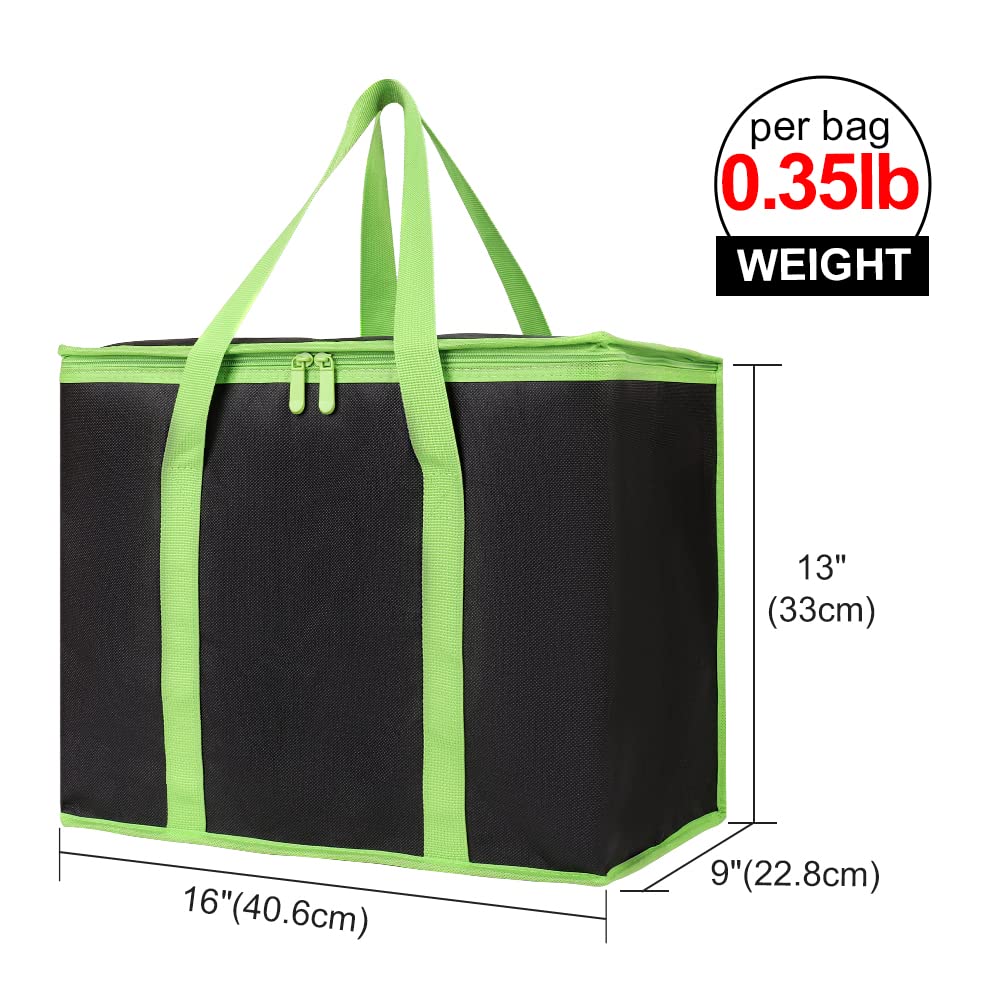 Bodaon Insulated Food Delivery Bag, XXXL Pizza Delivery Bags for Hot and Cold Food, Commercial, Large Capacity Reusable Warming Bag, Catering Cooler Bag for Rideshare, Warmers for Parties (Black, 1Pk)