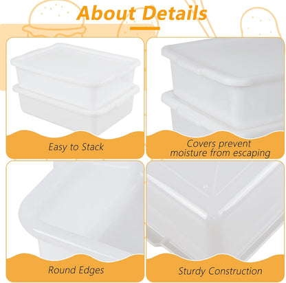 Pack of 3 Pizza Dough Proofing Box, Sourdough Proofing Containers