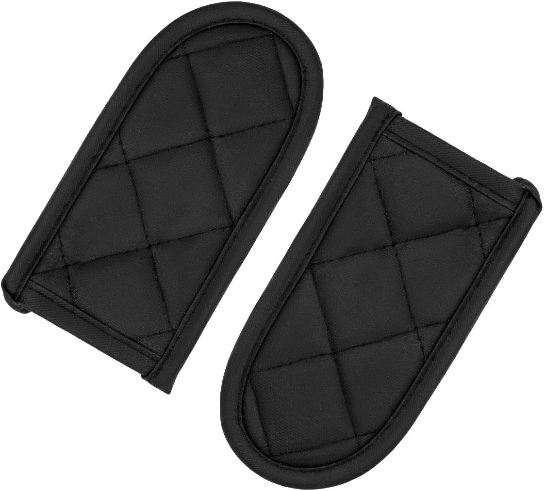 Evoio Cast Iron Skillet Pot Pan Hot Handle Holder Covers (2-Pack Black)