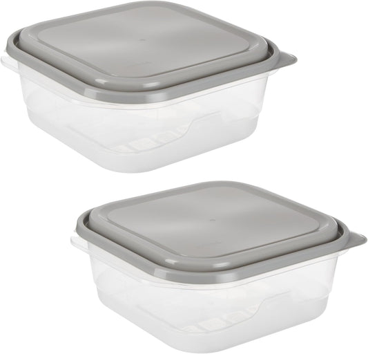 GoodCook EveryWare Extra Large Square Food Storage Container, 2 Pack, BPA Free