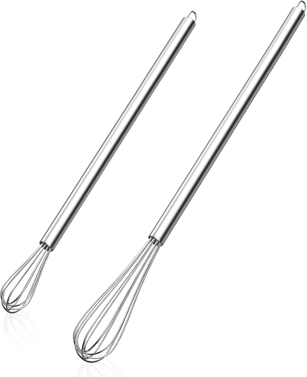 NileHome 3-Pack Stainless Steel Whisk Set, Kitchen Utensils for Cooking