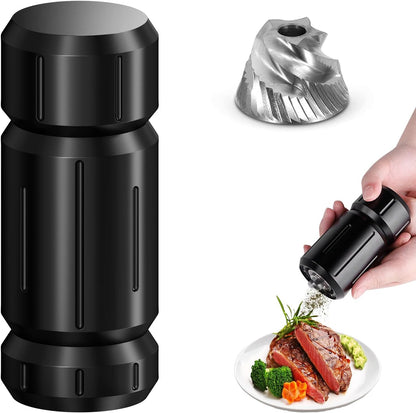 Luvan Professional Grade Pepper Grinder,External Adjustable Coarseness Manual Pepper Mill Grinder, Heavy Duty Aluminum Coarse Pepper Grinder Refillable,Spice Grinder with Stainless Steel Burrs (Gray)