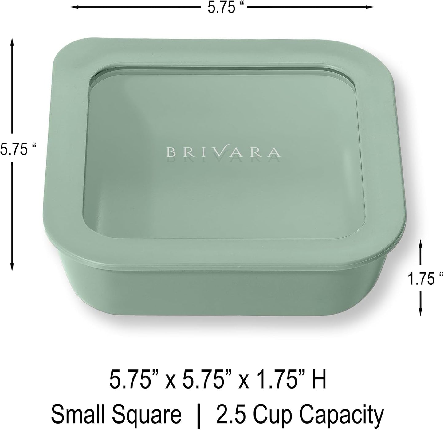 Ceramic Coated Glass Food Storage Container | No PTFE, PFOA, PFAS, and BPA | Reusable Non Toxic Meal Prep Container with Glass Lid | Easy To Store | 3 Cup Rectangle [Onyx]
