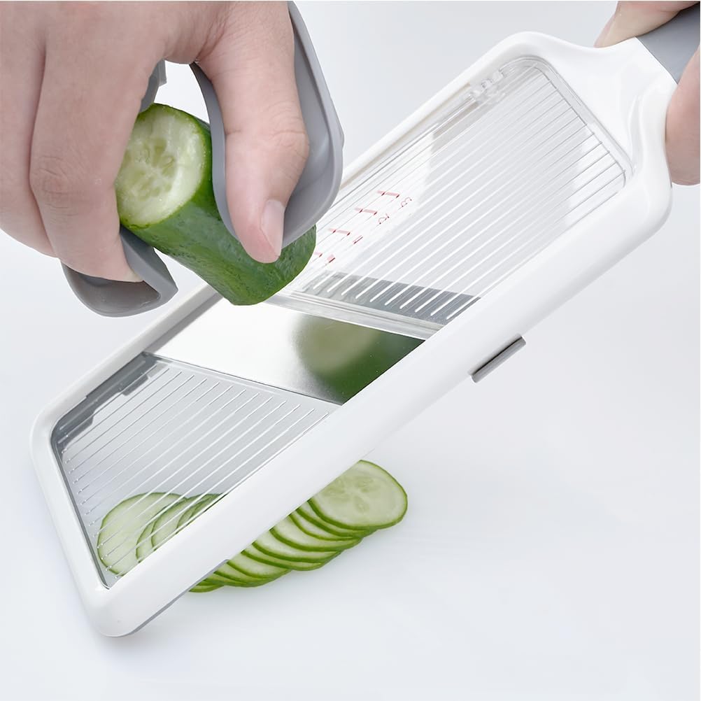 ZKIRON Safety Hand Guard for Mandoline Slicers – Ergonomic, Non-Slip Grip, Durable for Smooth and Safe Slicing of Fruits & Vegetables (Gray)