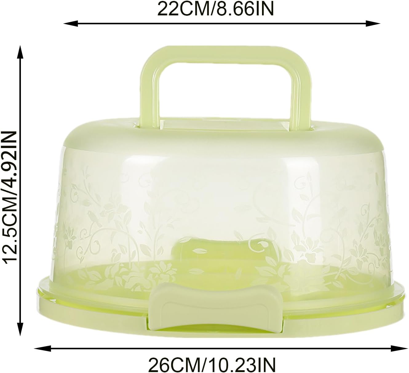 Cake Carrier, Cake Carrier With Lid And Handle, 10x8.6x4.9 Inches, Transparent Dome Reusable Airtight Box, Reusable, Portable, Microwaveable, Dishwasher Safe