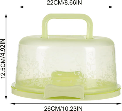 Cake Carrier, Cake Carrier With Lid And Handle, 10x8.6x4.9 Inches, Transparent Dome Reusable Airtight Box, Reusable, Portable, Microwaveable, Dishwasher Safe