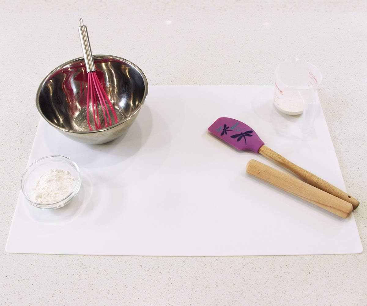 Webake Extra Large Silicone Mat For Countertop, Multipurpose Nonstick Heat Resistant Mat 23.6" x 15.7" for Baking, Rolling Dough, Fondant, Resin Expoxy, Craft, Jewerly (Red)