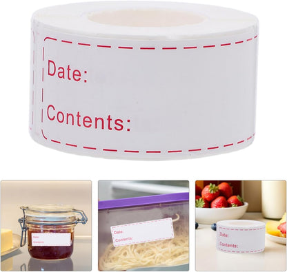 100Pcs Removable Freezer Label 0.98 x 2.95 Inch Food Labels for Containers Refrigerator Food Storage Tape Date Stickers for Kitchen, Restaurants, Grocery Stores, Markets