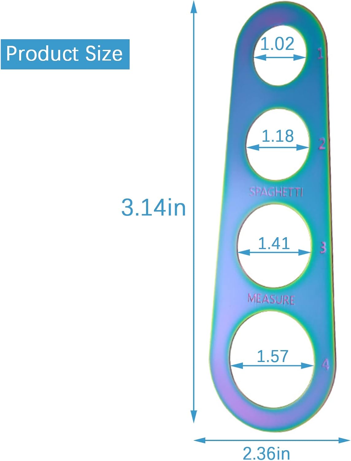 2 Pcs Spaghetti Measuring Tools with 4 Portion Sizes