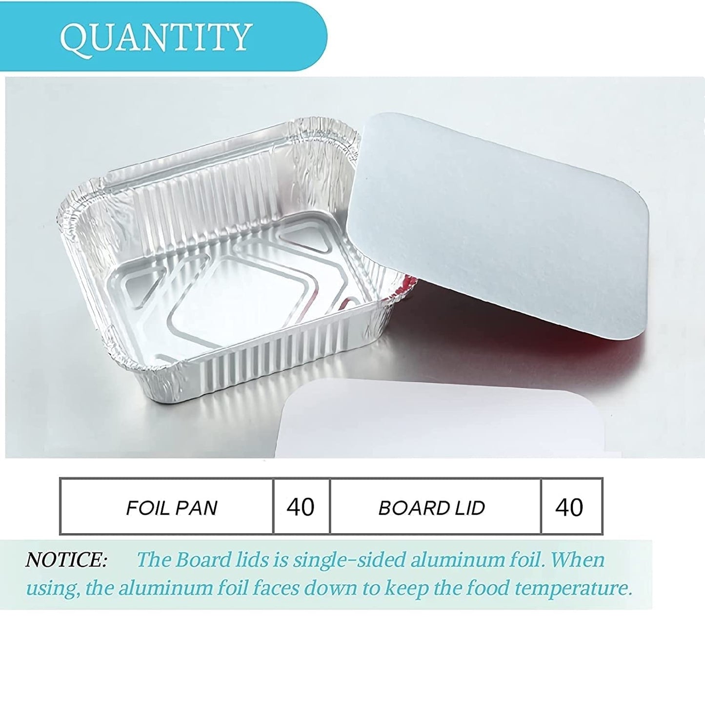 100 Pack - Aluminum Pans with Lids -1LB(5"×4"),Foil Pans - to Go Food Containers,Recyclable Aluminum Foil with Strong Seal for Cooking, Baking,Meal Prep,Take Out,Freeze