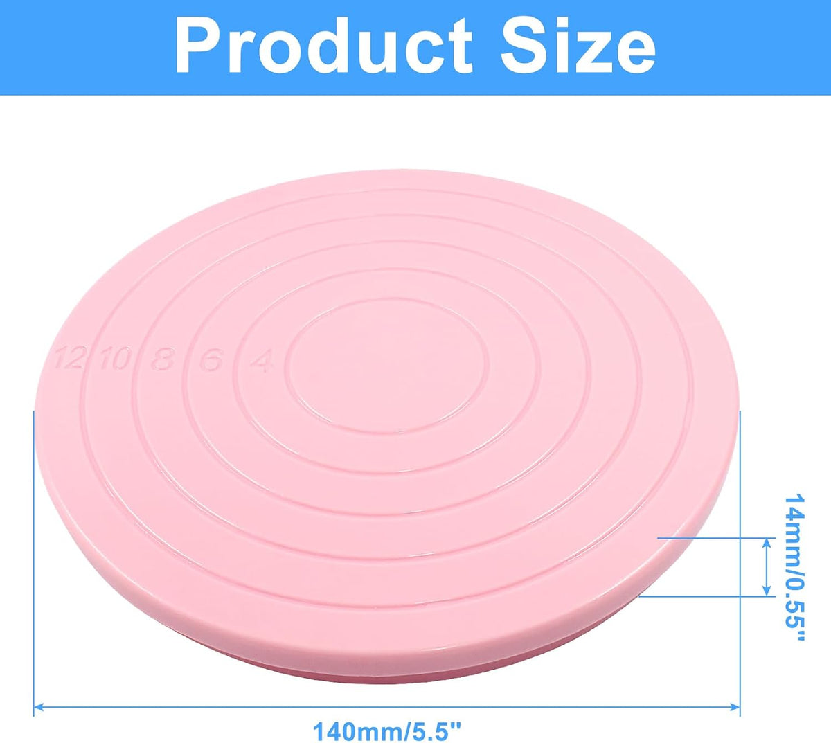 Bonsicoky Cake Decorating Turntable, 5.5 Inch, White