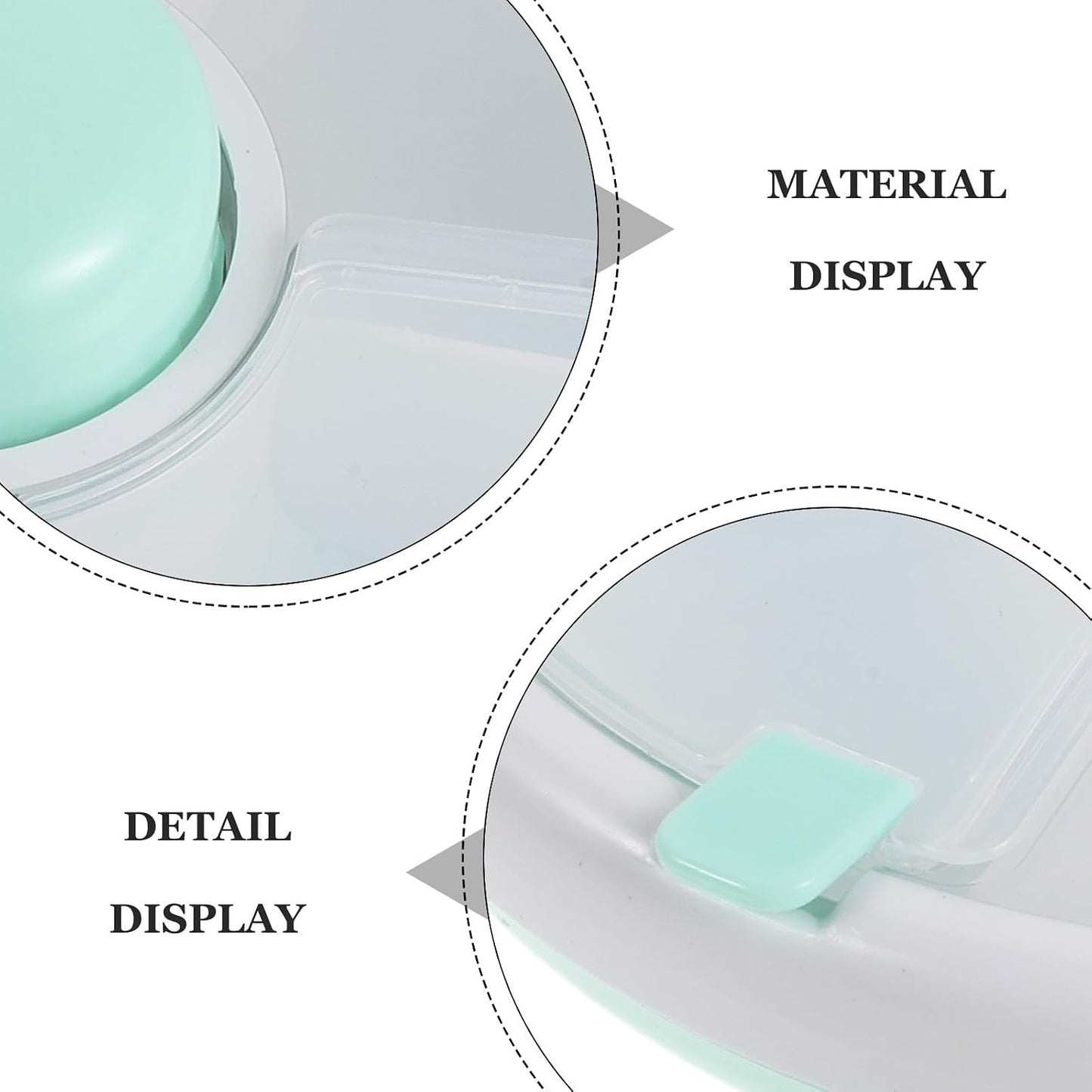 Compartmentalized Snack Tray with Lid, Portable Rotating Kids Snack Container for Dry Fruits, Candies, Crackers, Great for Picnics, Travel, Parties Pink