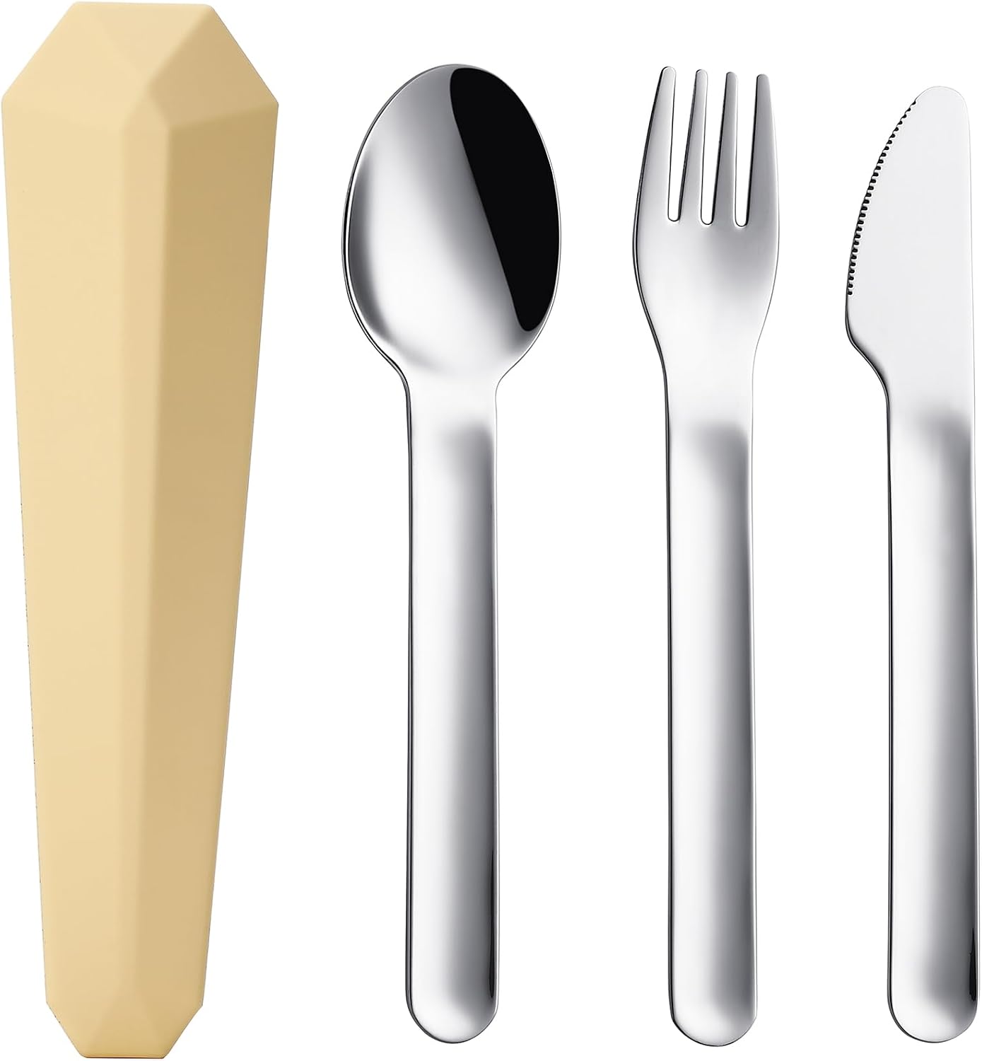 Utensils for Lunch Box Accessories, DEVICO Travel Silverware Set with Case, Camping Flatware Include 18/8 Stainless Steel Knife Fork and Spoon Set, Reusable Portable Cutlery Set for School (Teal)