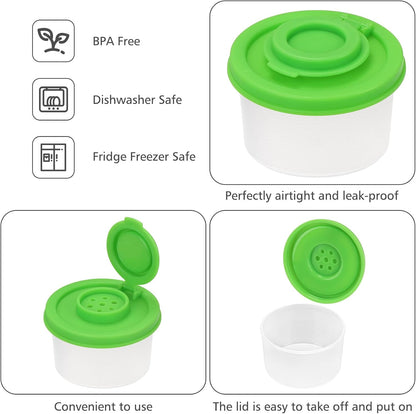 Accmor Salt and Pepper Shakers, Mini Salt Shaker to go Moisture Proof Salt Pepper Shakers Spice Container Dispenser for Camping Picnic Lunch Boxes Travel Kitchen