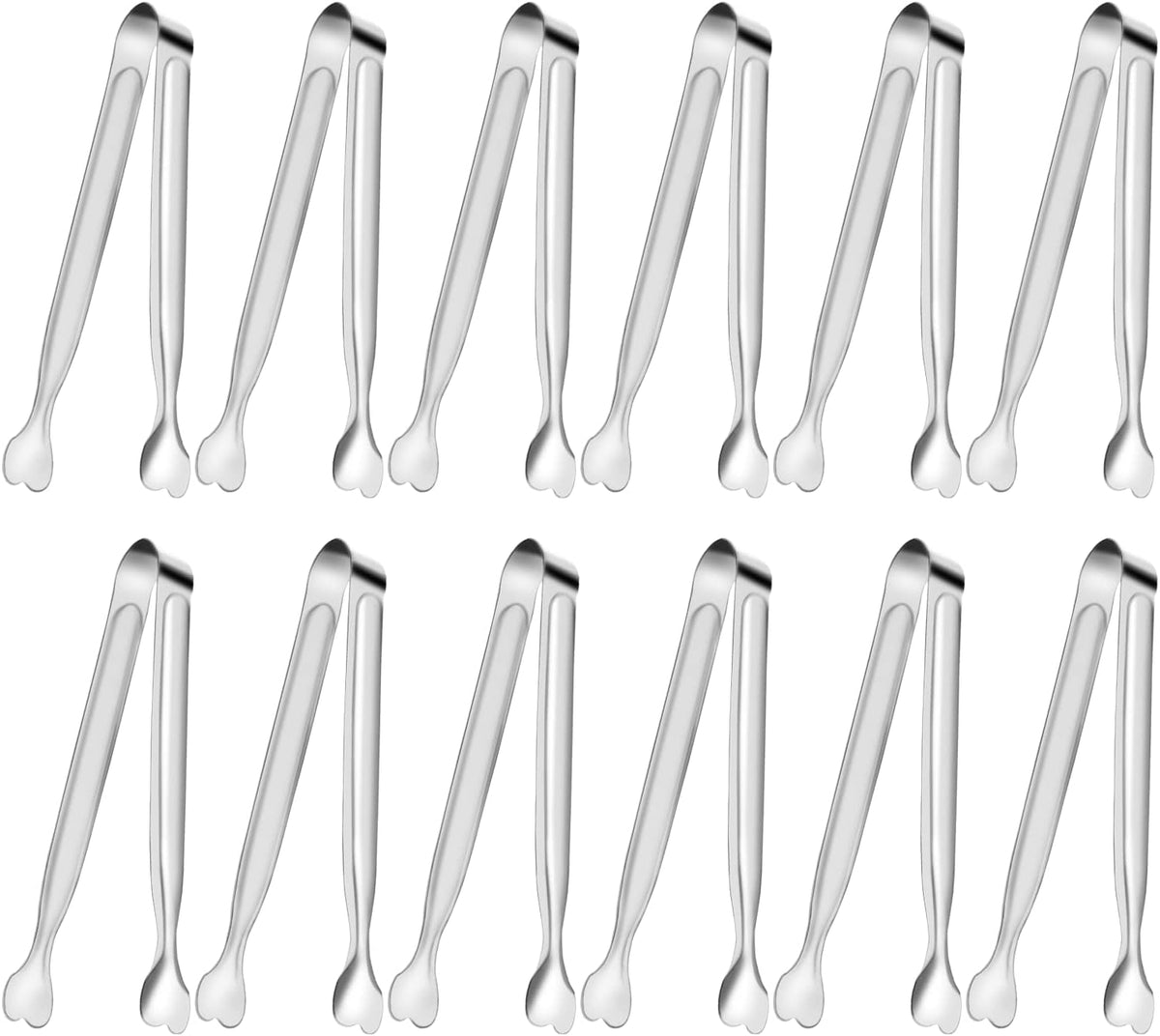 Mini Serving Tongs, Anytrp 18-Packs Stainless Steel Sugar Tongs, 4.3inch Ice Tongs Kitchen Appetizers Tongs for Coffee Bar, Tea Party, Desserts Party, Sugar and Ice Bucket