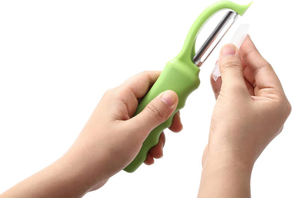 Spring Chef Premium Swivel Vegetable Peeler, Soft Grip Handle and Ultra Sharp Stainless Steel Blades - Perfect Kitchen Peeler For Veggie, Fruit, Potato, Carrot, Apple - Mango
