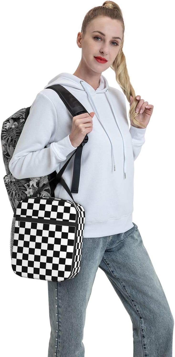 70s Retro Mushroom Floral Insulated Lunch Bag Reusable Cooler Lunch Box Portable Leakproof Thermal Container Tote Bags for Girls Boys School Travel