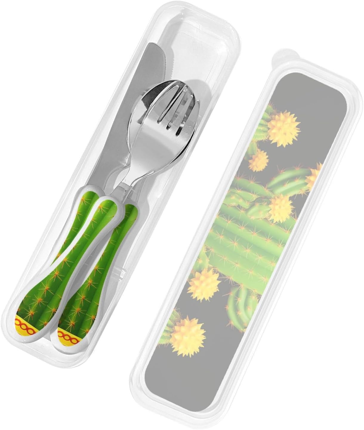 3-Piece Kids Silverware Set With Storage Case, Stainless Steel Reusable Children Safe Knife Spoon Fork Set Animal Cartoon Owls Cute Children Flatware Set For Kids Lunch Box
