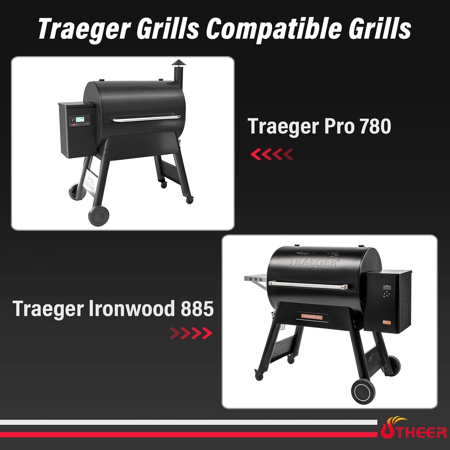 Upgraded Grill Table for Weber Kettle 22"/18"/26", Master Touch 22", Smokey Mountain, Recteq Pellet Grill RT-B380, Prep Station with Cutting Board, Basin, 4 Hooks, Shelf for Weber Kettle Accessories