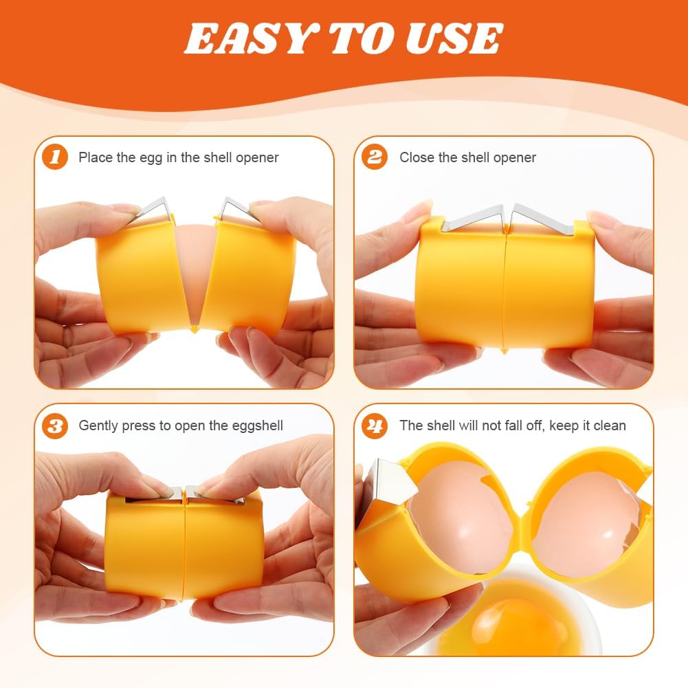 3Pcs Egg Shell Opener, New Egg Cracker Tool for Uncooked Eggs