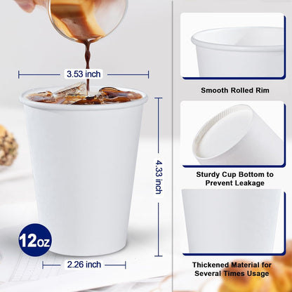 Lamosi 100 Pack 5 oz Paper Cups, Disposable Small Bathroom Cups 5oz, Mini Espresso Cups for Mouthwash, Travel, Party, Picnics, Home