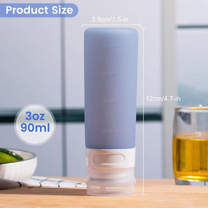 MICEBAY 2 oz Condiment Squeeze Bottles, Leakproof Salad Dressing Container