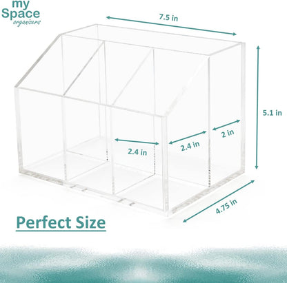 My Space Organizers Utensil Holder Silverware Caddy Countertop Cutlery Organizer For Napkins Flatware Spoon Fork Knife Plastic Acrylic