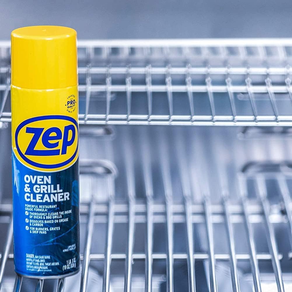 Zep Heavy-Duty Oven and Grill Cleaner - 19 oz (Case of 2) ZUOVGR19 - Dissolves Grease on Contact, on Burners, Grates and Drip Pans