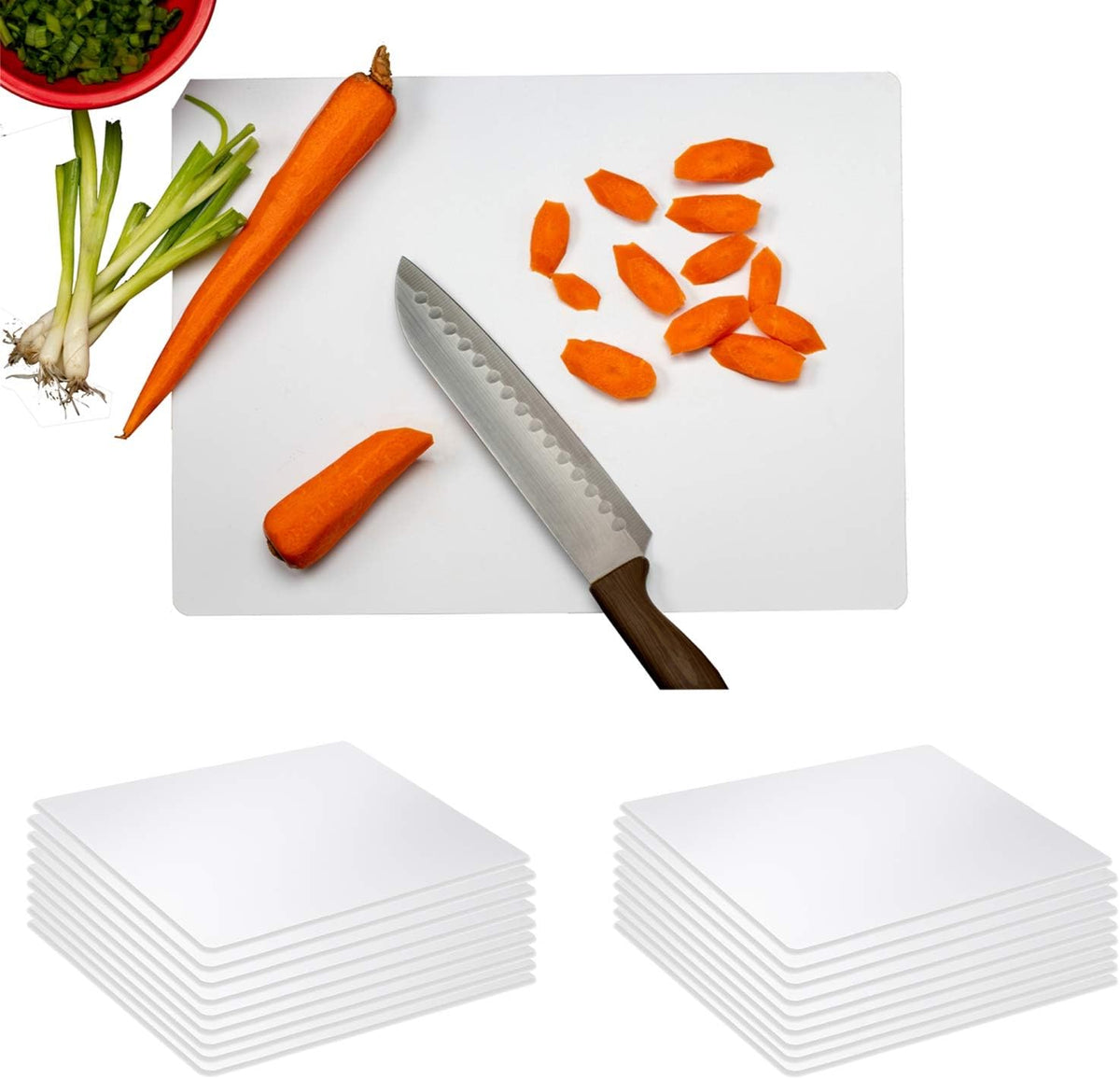 Crown Display Disposable Cutting Boards for Kitchen Black Cutting Board 10 Inch X 13.5 Inch Flexible Cutting Boards For Kitchen ~ Patent Pending ~ Recyclable Disposable Cutting Board Sheets