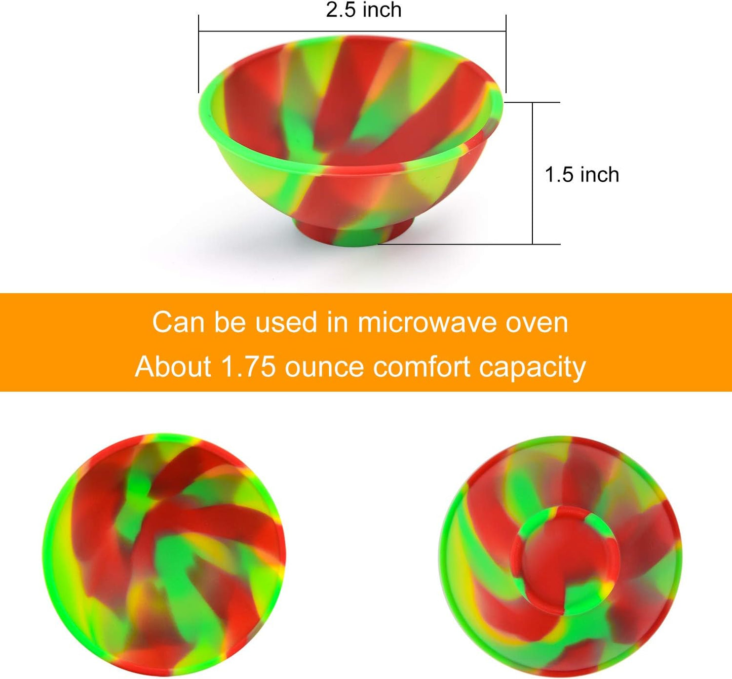 Coopay 22 Pieces Mini Silicone Pinch Bowls Colorful Heat Resistant Snack Prep and Serve Bowls, Unbreakable, Flexible, 1.75 Oz