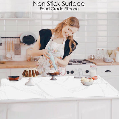 Extra Large Silicone Mats for Kitchen Counter, 27.6'' x 19.7'' Nonskid Silicone Placemats for Kids, Nonstick Purple Silicone Mat for Baking Crafts, Silicone Dab Mat Heat Resistant, 1Pack - Colors A
