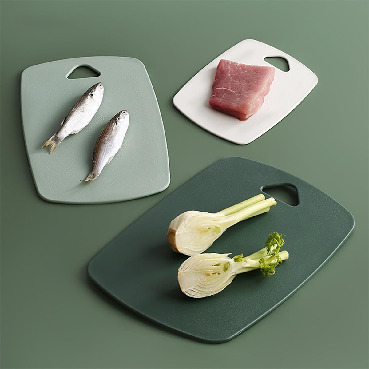Cutting Board Set for Kitchen,Plastic Large-small Chopping Board Set of 3,Dishwasher Safe,BPA Free