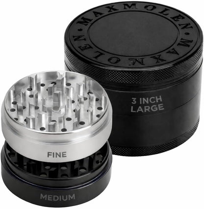 Large Manual Kitchen Spice & Seasoning Grinder, Dual Grind Plates for Fine & Medium Seasoning Texture