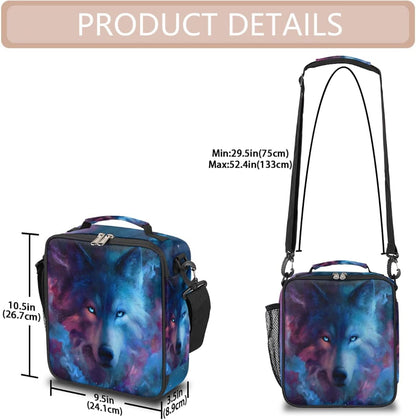 cfpolar Skull Skateboard Lunch Box for Boys Girls, Insulated Lunch Bags for Kids Reusable Mini Cooler Lunch Tote Lunchbox Thermal Meal Tote Kit with Shoulder Strap for Work School Picnic