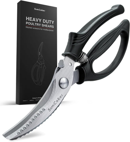 Kitchen Scissors, Forged Stainless Steel Heavy Duty Kitchen Shears, Dishwasher Safe Cooking Scissors for Meat, Poultry & Vegetables