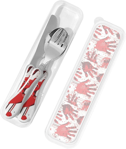 3-Piece Kids Silverware Set With Storage Case, Stainless Steel Reusable Children Safe Knife Spoon Fork Set Animal Cartoon Owls Cute Children Flatware Set For Kids Lunch Box