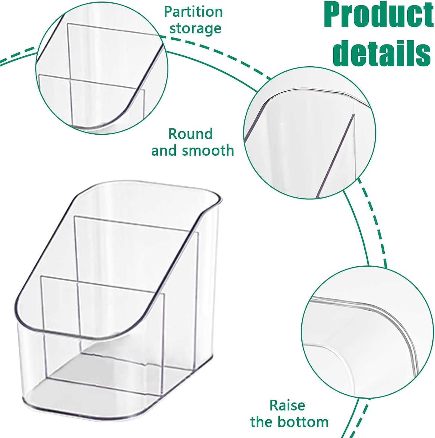 Drink Packet Organizer, Powdered Drink Mix,Powder Packet,Acrylic Water Flavor Packet Organization Container with Removable Dividers for Storage Bins for Kitchen Cabinet, Pantry,Office