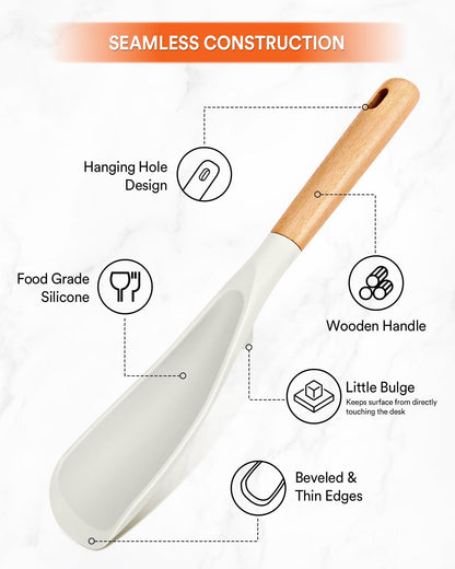 Badiano Cooking Spoon and Rice Scooper for Nonstick Cookware,Multi-function