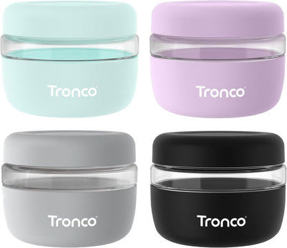 Tronco 24 oz Glass Food Storage Containers with Lids, Airtight, Leak & Spill Proof Glass Lunch Bowls for Meal Prep, Salad, Yogurt, Soup & Stew, Microwave & Dishwasher Safe, BPA-Free, Set of 1