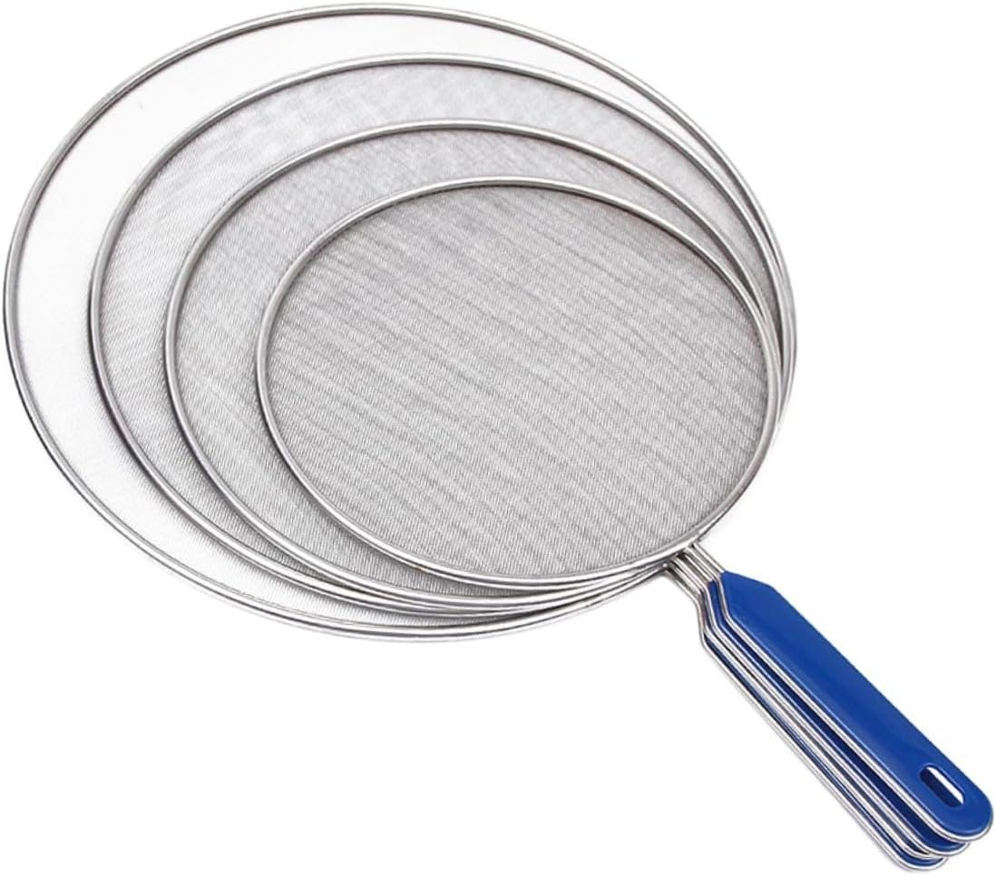 4-Pack Oil Splatter Guard Mesh Covers for Frying Pans and Pots Splashproof Kitchen Oil Screen 18.50X12.99X0.39 Inch Kitchen Accessories for Cooking Safety