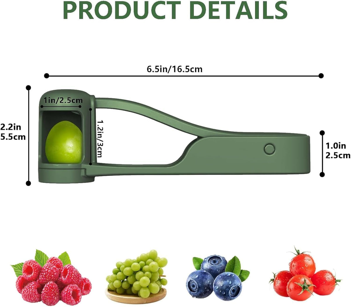 WhiteRhino Grape Cutter Grape Slicer for Toddlers,Grape Cherry Tomato Strawberry Cutter Quarter Slicer tool For Vegetable Fruit Salad Cake Decoration,Stainless Steel kitchen Gadget Fruit cutter(Bule)