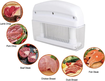 Meat Tenderizer with 48 Stainless Steel Ultra Sharp Needle Blades Kitchen Gadgets Tools for Tenderizing Beef Turkey Pork Marinade Barbecued