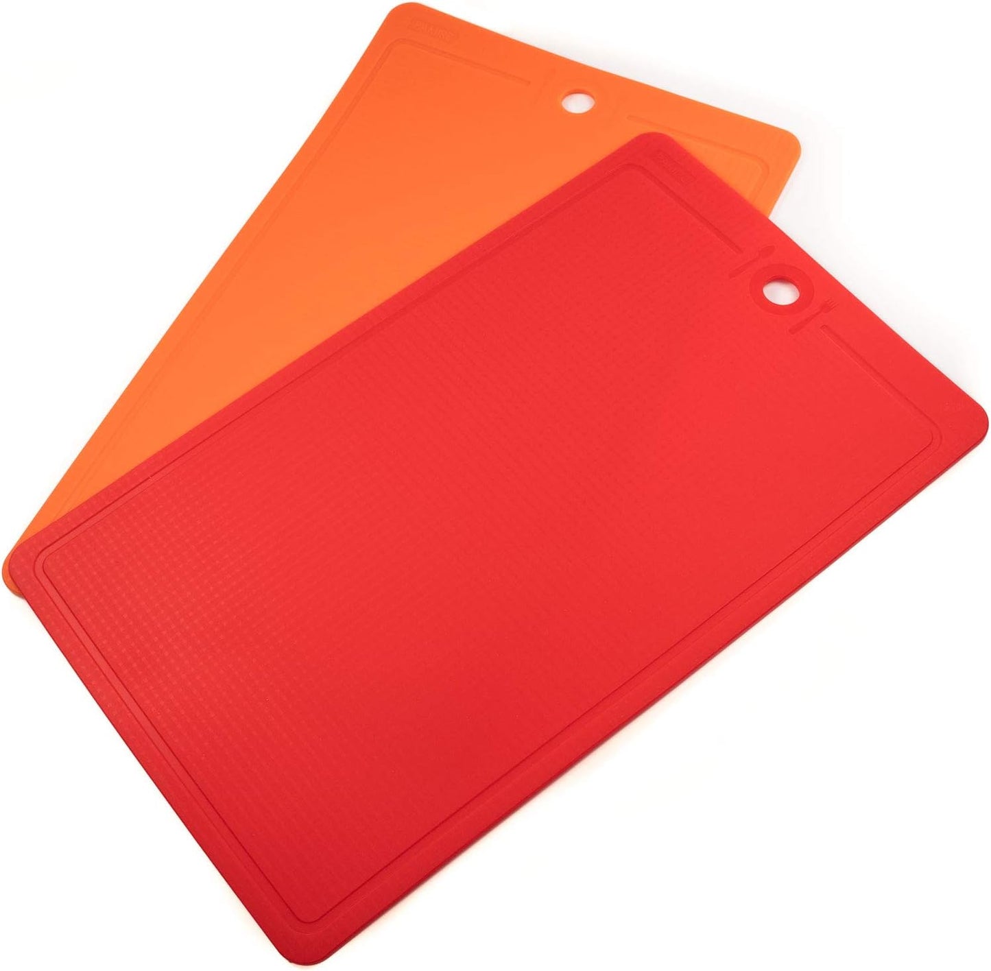 Made in Korea Silicone Cutting Board/Trivet, Non-Slip, 16.7'' x 10.3'', Dishwasher Safe, Easy Grip, BPA Free, Flexible Mat (Large, Red)