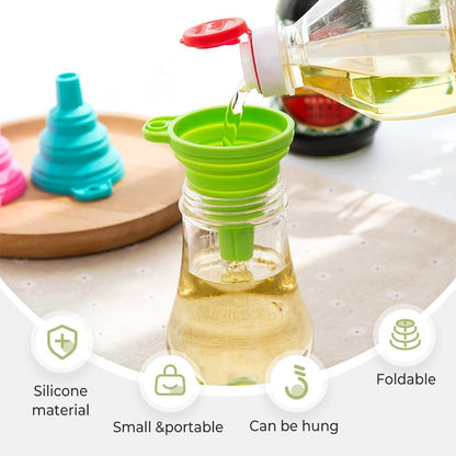 3 Size Kitchen Funnel Set, 2026 Upgraded Funnels for Kitchen Use Filling Bottles, Food Grade Silicone Collapsible Funnels for Filling Small Bottle Kitchen Gadgets