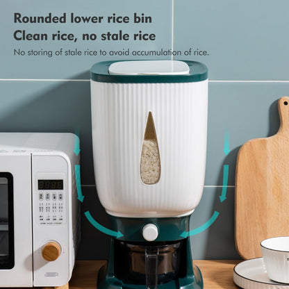 Rice Dispenser Container 10Kg, Large Cereal Dry Food Storage Containers with Measuring Cup, Household Cereal Dispenser Bucket for Rice Corn Soybean Kitchen Pantry