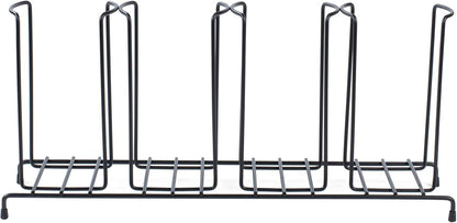 RW Base Black Iron Horizontal Portion Cup / Lid Organizer - 3 Section - 8 1/4" x 3" x 6" - 1 count box