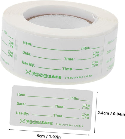 GLEAVI Removable Date Stickers for Food Storage Self-Adhesive Expiration Labels for Refrigerated Items Easy Application and Removal Safe for Food Containers